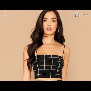 Black crop top with Spaghetti straps